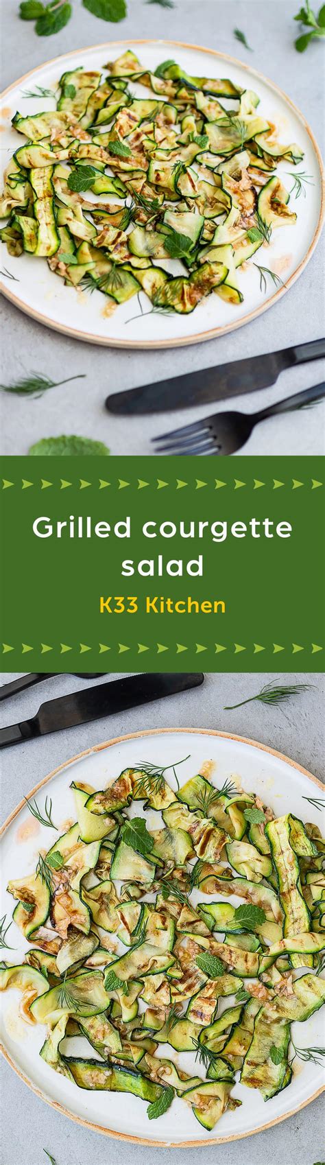 Grilled courgette salad | K33 Kitchen - Delicious plant-based vegan recipes