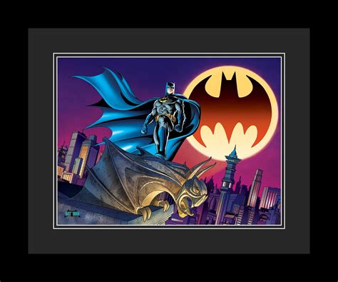 Batman- Bat Signal - DC Comics Framed Fine Art Giclee - Classic Moments