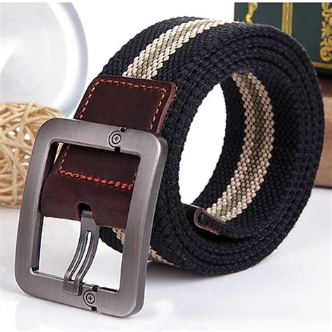 Canvas belt for men tactics woven belt canvas belts Casual pants Cool ...