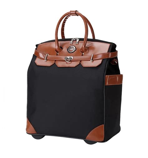 Women Small Carry on Wheeled Travel Bag Fixed/Spinner Wheels Trolley ...