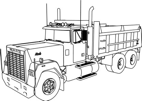 Dump Truck Coloring Pages Free Printable