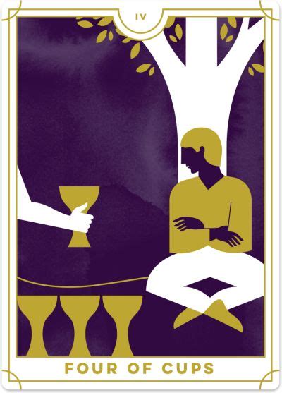 Four of Cups Tarot Card Meanings | Biddy Tarot