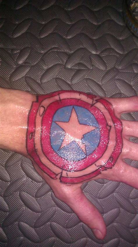 Huge Captain America Shield Tattoo Collection