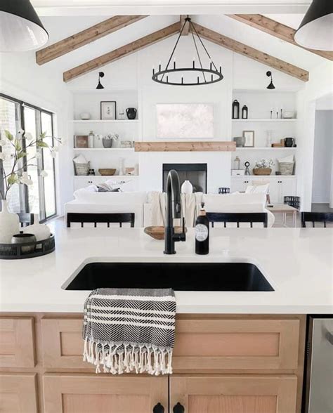 Kitchen and Living Room Vaulted Ceiling Design - Soul & Lane