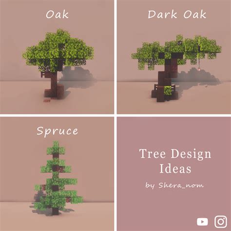 Minecraft tree designs :) | Minecraft garden, Minecraft farm, Minecraft ...