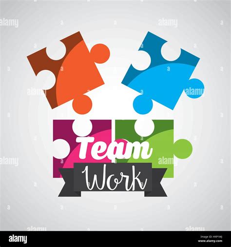 puzzle pieces teamwork icon Stock Vector Image & Art - Alamy