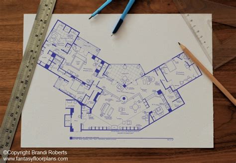 Frasier Apartment Floor Plan | Buy a Poster of Frasier Crane's home