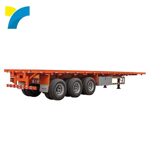 40FT Flatbed Truck Trailer Load Capacity 2 Axel Small Flatbed Truck ...