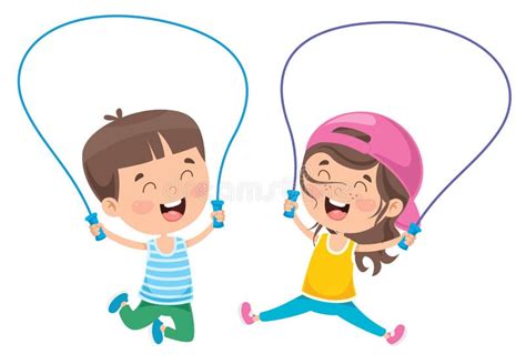 Cartoon Kids Skipping Stock Illustrations – 717 Cartoon Kids Skipping ...