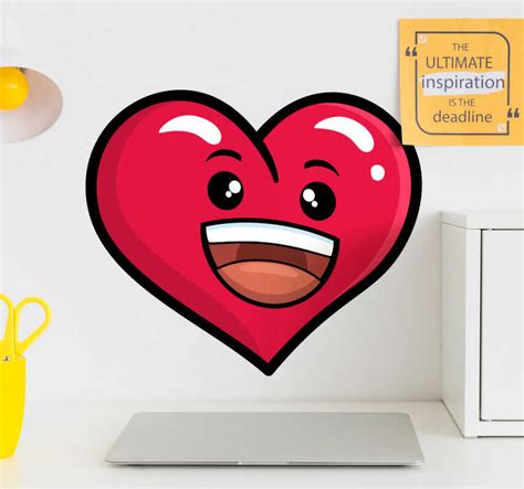 Heart Emoji Wall Sticker - TenStickers