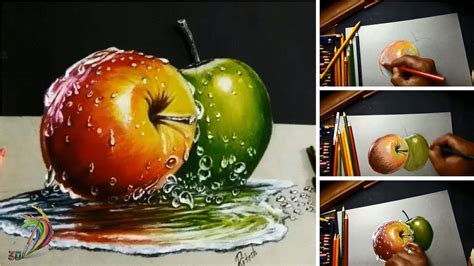 Realistic Drawings Of Fruit - Realistic Banana (Speed Drawing ...