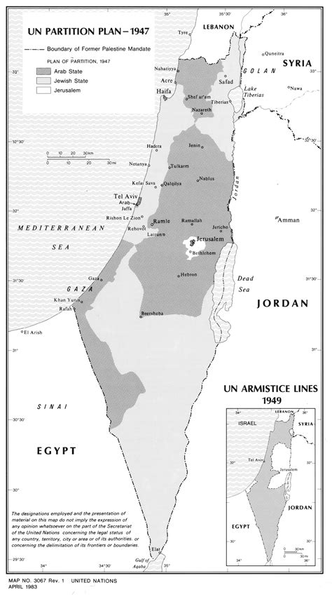 United Nations partition plan of 1947 - Map - Question of Palestine