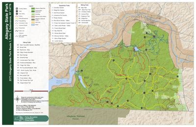 Allegany State Park Trail Map map by New York State Parks - Avenza Maps ...