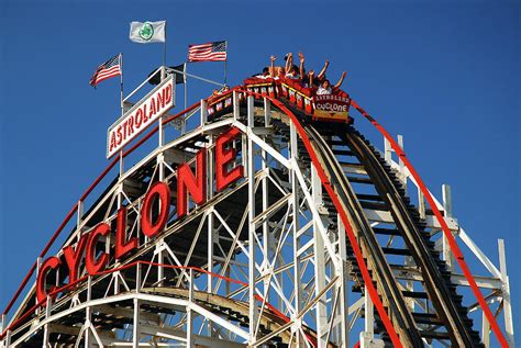 Cyclone Roller Coaster Photograph by James Kirkikis