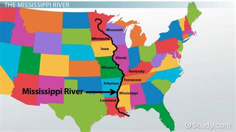 Mississippi River On Us Map - Viola Jessamyn