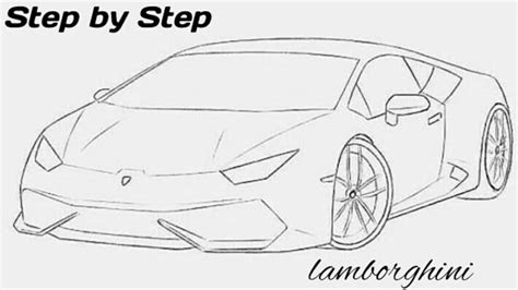 Lamborghini Drawing Outline