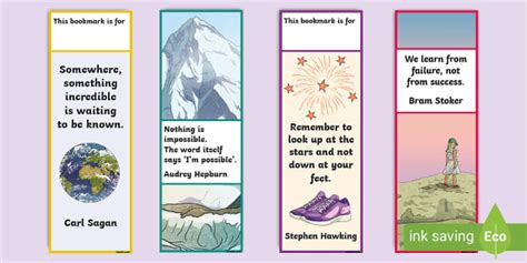 Inspirational Printable Bookmarks | Resources | Twinkl