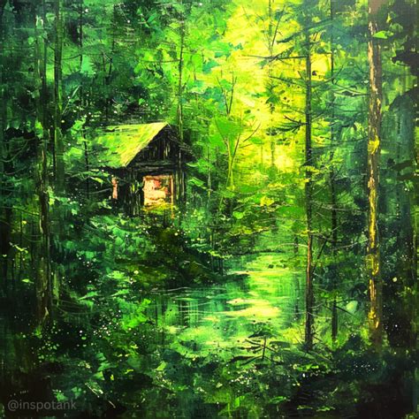 50+ Acrylic Forest Painting Inspiration Ideas & Tutorials [Art ...