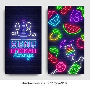 Hookah Lounge Menu Design Template Vector Stock Vector (Royalty Free ...