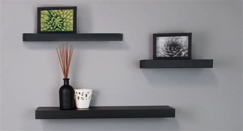 Black Floating Wall Shelves by Kiera Grace - ML