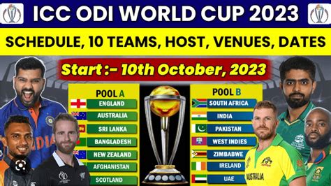 ICC World Cup 2023 Schedule,Team, Venue, Time Table, PDF, Point Table