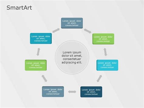 SmartArt Cycle Multidirectional Cycle 7 Steps