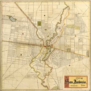 San Antonio Map Old Map of San Antonio, Archival Print on Paper or ...