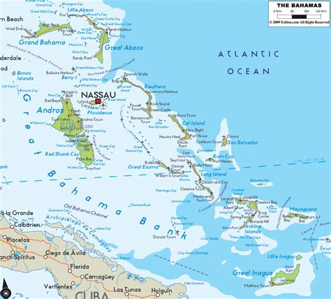 Bahamas Map - Travel - Map - Vacations - TravelsFinders.Com