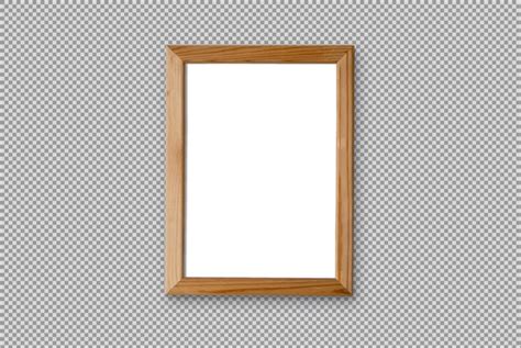 Free PSD | Thin Wooden Frame with White Poster