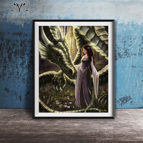 Green Dragon Queen Art Print / Fantasy Artwork / Selina Fenech | Etsy