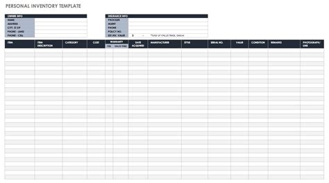 Inventory Spreadsheet Template ~ MS Excel Templates