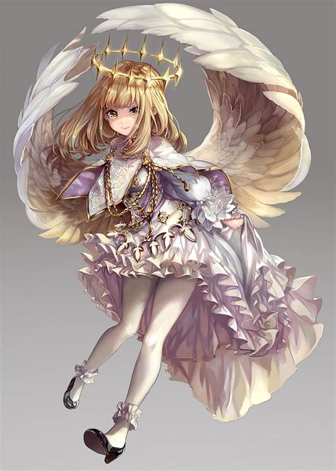 Anime Angel Girl Wings Blonde Hair | Sexiz Pix