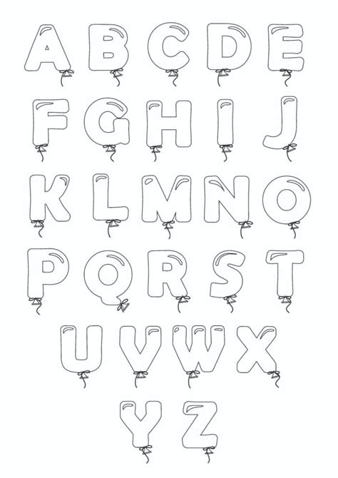 Printable Bubble Letters: Balloon Letters Set