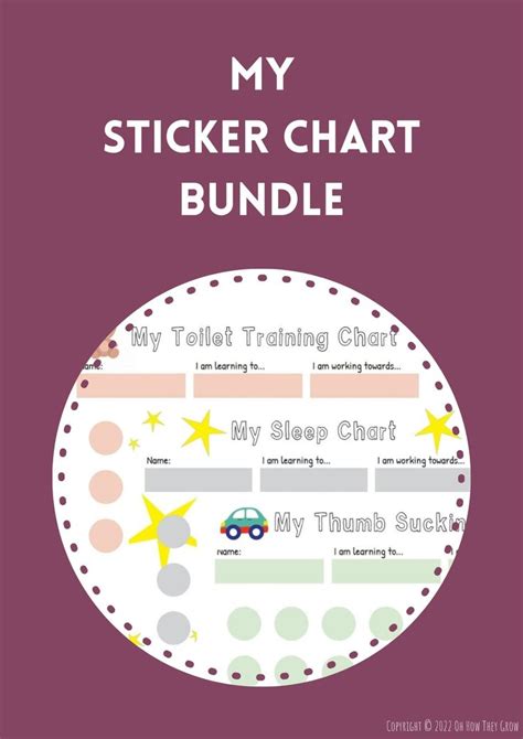 Sticker Reward Chart bundle (toddler approved) | Sticker chart, Reward ...