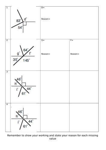 Vertically Opposite Angles - Mastery Lesson | Teaching Resources