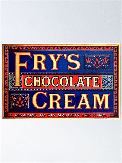 "Vintage Fry's Chocolate Cream advert" Poster for Sale by Scenebyrail ...