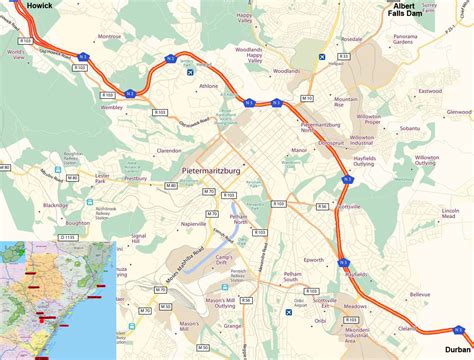 Pietermaritzburg Map and Pietermaritzburg Satellite Images