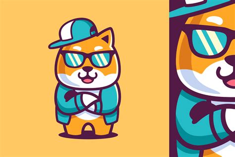 Cartoon Cool Shiba Inu Wear Sunglasses Graphic By Rexcanor · Creative