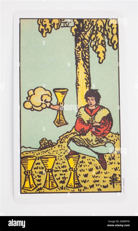 The four of cups tarot card hi-res stock photography and images - Alamy