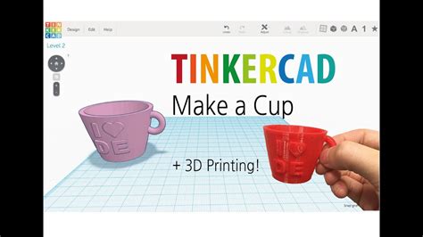 6) Make a cup 2016v with Tinkercad + 3D printing | 3D modeling How to ...