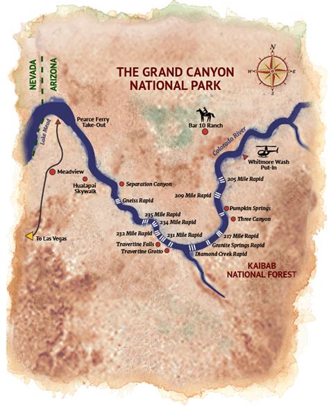 Maps for rafting the Grand Canyon, Colorado River Maps