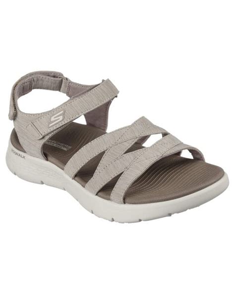 Skechers Go Walk Flex Sandal-sunshine in Metallic | Lyst