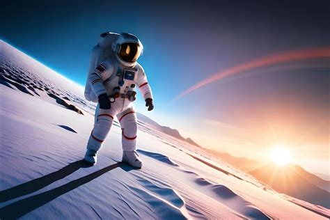 Premium AI Image | 3d astronaut spaceman on space background 3d ...