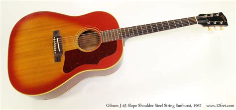 Gibson J-45 Slope Shoulder Steel String Sunburst, 1967 | www.12fret.com