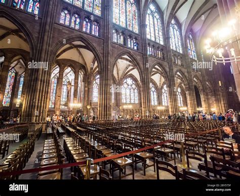 Inside the Strasbourg Cathedral or the Cathedral of Our Lady of ...