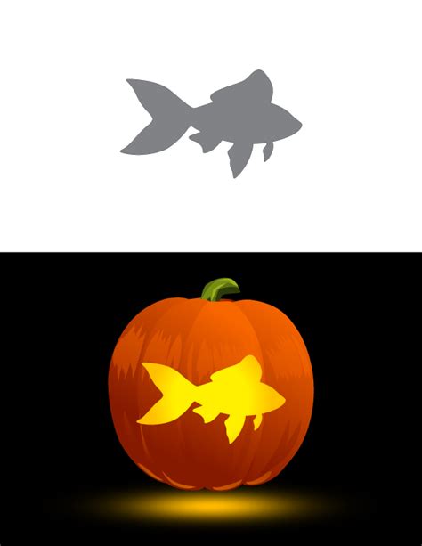 Printable Fish Pumpkin Stencil