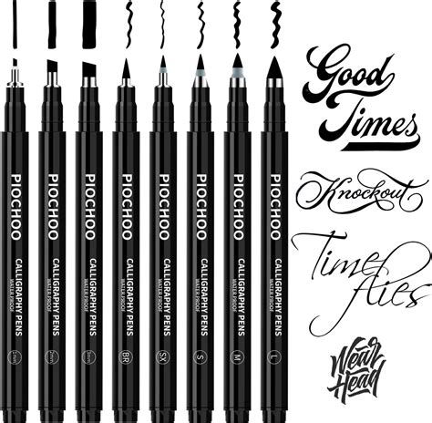 Piochoo Calligraphy Pens,8 Size Calligraphy Pens for | Ubuy India