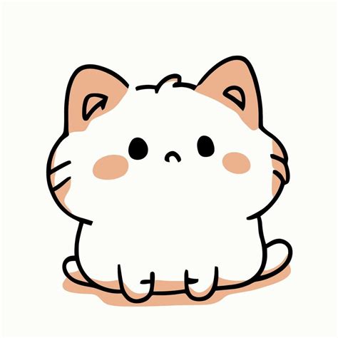 Cute Cat illustration Cat kawaii chibi vector drawing style Cat cartoon ...