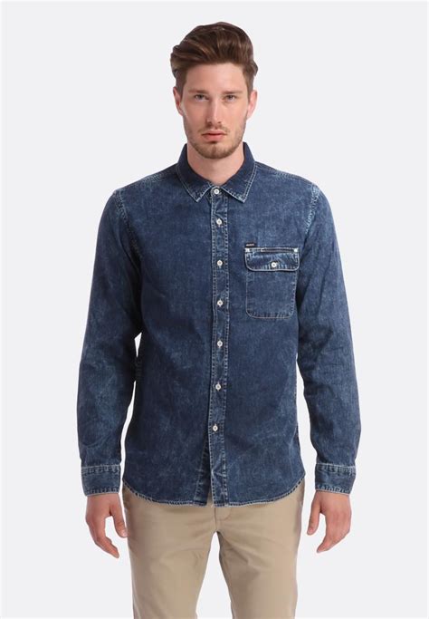 Shiner Ls Woven - Denim Blue RVCA Shirts | Superbalist.com