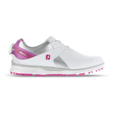 FootJoy Womens Pro SL Boa Golf Shoes White/Silver/Rose 98119 - Carl's ...